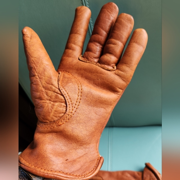 CABELA'S Loved Ranch Work Thinsulate Insulation Lined Golden Leather Gloves S - Picture 10 of 16